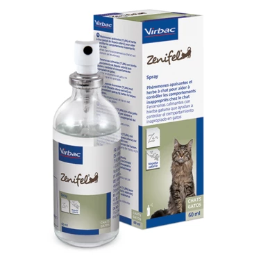VIRBAC Zenifel - kocie feromony uspokajając, uzupełnione o wyciąg w kocimiętki spray 60ml