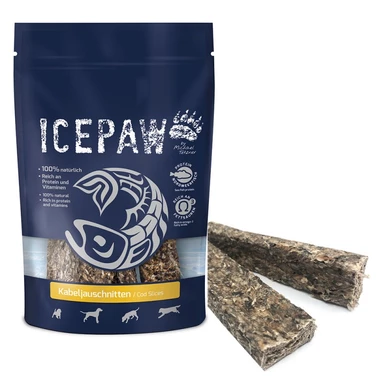 ICEPAW Kabeljauschnitten - gryzaki z dorsza dla psów w formie batonów 4 szt, 125 g