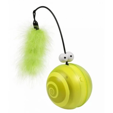 Coockoo Flip - jeżdżąca i ćwierkająca interaktywna zabawka dla kota, zielona