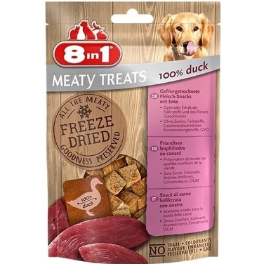 8in1 Meaty treats duck - liofilizowane, mięsne przysmaki dla psów, kaczka 50g