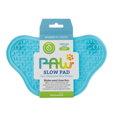 PET DREAM HOUSE Paw Slow Pad - mata do wylizywania dla psa lub kota z przyssawkami, niebieska 22,5 cm