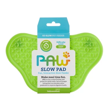 PET DREAM HOUSE Paw Slow Pad - mata do wylizywania dla psa lub kota z przyssawkami, zielona 22,5 cm