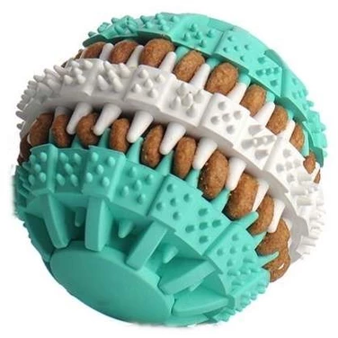 TRIXIE Denta Fun - miętowa piłka dla psa do ukrywania smakołyków, dentystyczna