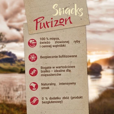 PURIZON Snack - liofilizowane smakołyki dla kota, jagnięcia z rybą 40g - 5