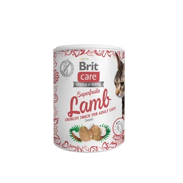 BRIT CARE Snack Superfruits Lamb - chrupiące, bezzbożowe smakołyki dla kota z jagnięciny 100 g