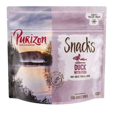 PURIZON Snack - liofilizowane smakołyki dla psa, kaczka z rybą 100g