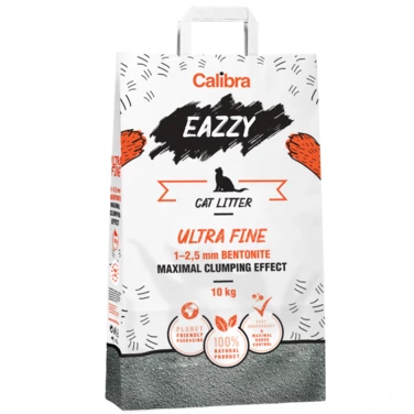 CALIBRA EAZZY Ultra Fine - drobny, zbrylający żwirek bentonitowy, bezzapachowy 10 kg
