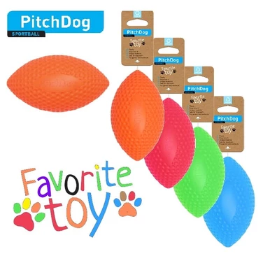 PITCHDOG SportBall - piłka rugby dla psa z lekkiej i wytrzymałej pianki, niebieska - 3