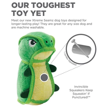 OUTWARD HOUND Xtreme Seamz Dino - wytrzymała zabawka dla psa - dinozaur - 3