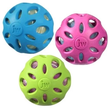 JW PETS Crackle Heads Ball - chrupiąca piłka z dziurami dla psa