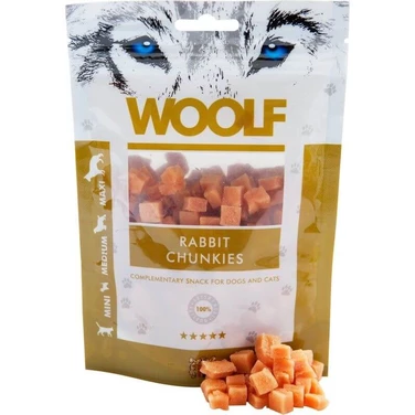 WOOLF rabbit chunkies - smakowite kwadraciki z królika 100 g