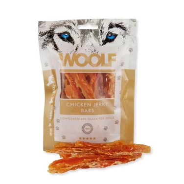 WOOLF chicken jerky bars - pyszne filety z kurczaka dla psa 100 g