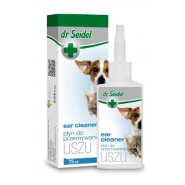 DR SEIDEL - płyn do przemywania uszu dla psów i kotów z wygodnym aplikatorem 75 ml