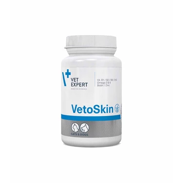 VETEXPERT VetoSkin - preparat na sierść i skórę dla psów i kotów 90 kaps.