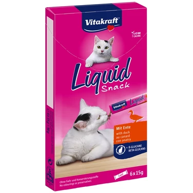 VITAKRAFT Cat Liquid Snack - przysmak dla kota w formie sosu z kaczką 6 x 15 g