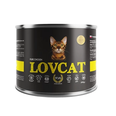 LOVCAT Pure Chicken - monobiałkowa, wysokomięsna, mokra karma dla kota z kurczaka - 3