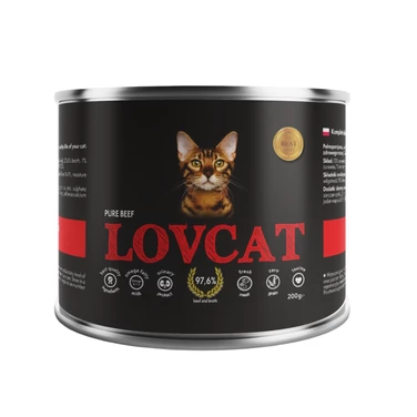 LOVCAT Pure Beef - monobiałkowa, wysokomięsna, mokra karma dla kota, wołowina - 3