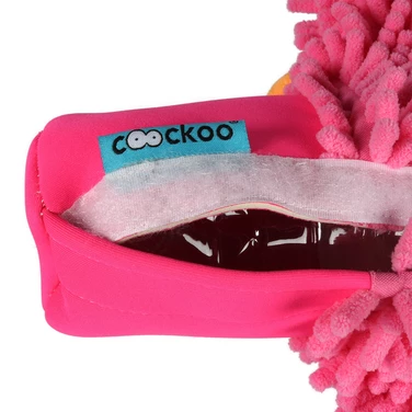 COOCKOO bottle squeaker - wesoły ptaszek z wymienną, plastikową butelką i piszczałką, różowy - 2