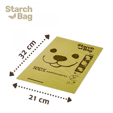 STARCHBAG kompostowalne BIO worki na odchody dla psa 8 rolek po 15 sztuk, zielone - 2