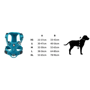 TRUELOVE Front Line Premium - szelki dla psa typu guard / easy-walk z wygodną rączką, niebieskie - 3