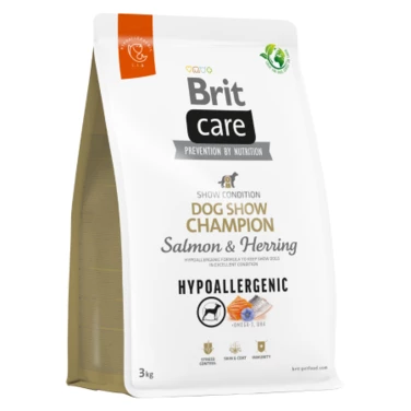 BRIT CARE Hypoallergenic Dog Show Champion - sucha karma dla dorosłych psów z łososiem i śledziem