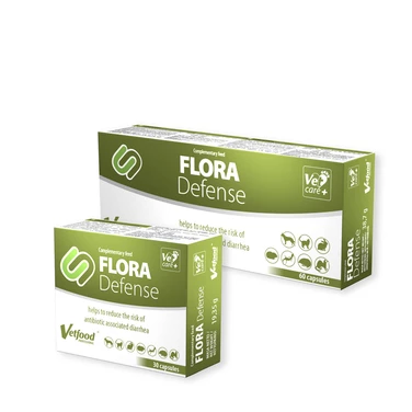VETFOOD Flora Defense - synbiotyk wspomagający pracę układu pokarmowego 30 kapsułek