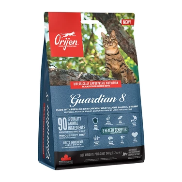 ORIJEN Guardian 8 - bezzbożowa, sucha karma dla kotów z kurczakiem, rybami i królikiem 340 g