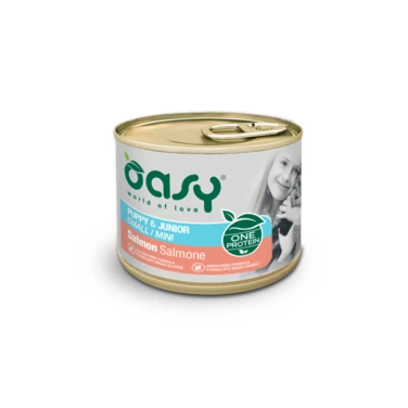 OASY One Protein Puppy&Junior Small/Mini - monobiałkowa, mokra karma dla szczeniąt w formie pasztetu, łosoś 200g