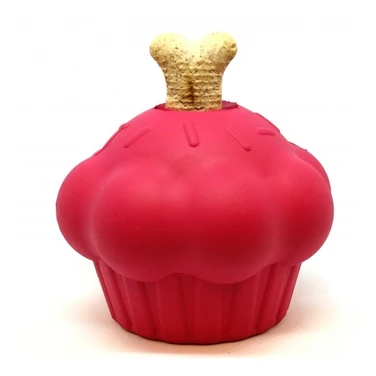 SODA PUP Cupcake Treat Dispenser - zabawka muffinka dla psa do wypełniania jedzeniem, różowa
