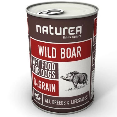 NATUREA Wild Boar - bezzbożowa mokra karma dla psów, dzik 400 g