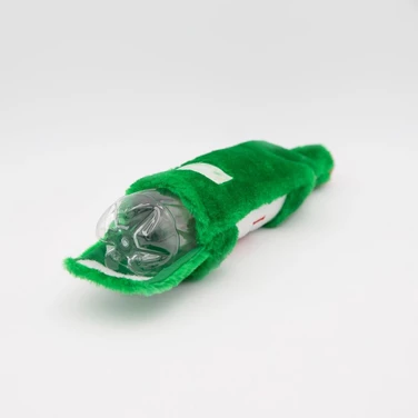 ZIPPYPAWS pluszowa, trzaskająca butelka dla psa Lager z prawdziwą plastikową butelką w środku - 2