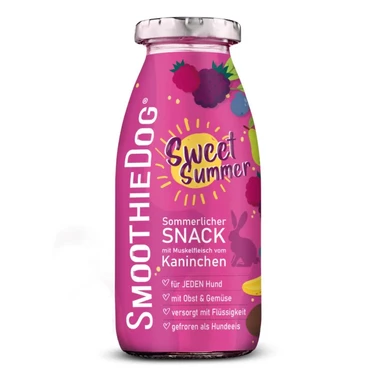 SMOOTHIE DOG Sweet Summer - naturalna, płynna przekąska dla psów, królik 250ml