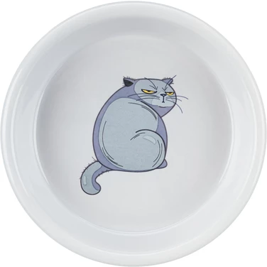 TRIXIE miska ceramiczna dla kota, biała z nadrukiem 
