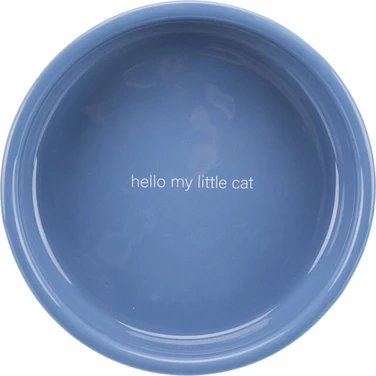 TRIXIE duża miska ceramiczna dla kota, szeroka i niska, niebiesko-biała 300ml - 2