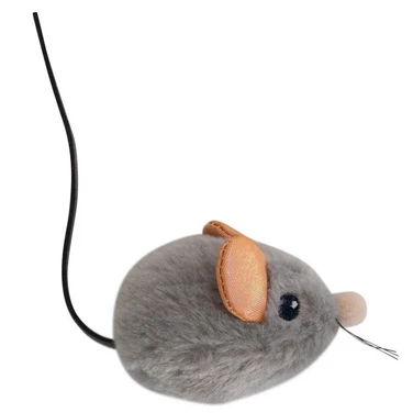 PETSTAGES Squeak Squeak Mouse - piszcząca, pluszowa myszka dla kota aktywowana przez dotyk