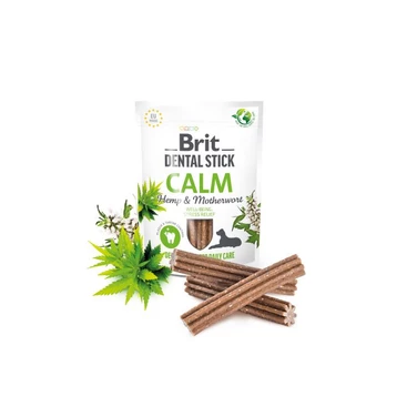 BRIT Dental Stick Calm - dentystyczny gryzak dla psa z dodatkiem konopii i tryptofanu, 7 sztuk, 251 g