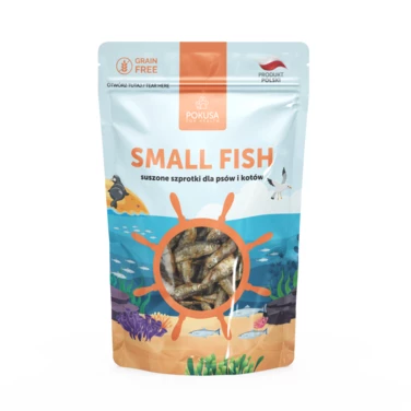 POKUSA Small Fish - suszone szprotki dla psów i kotów 40g