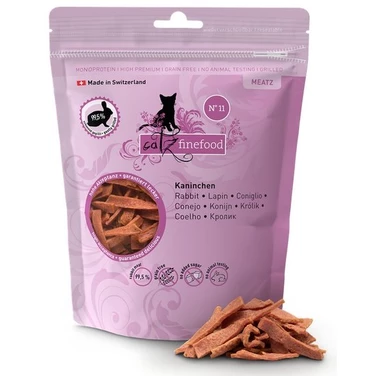 CATZ FINEFOOD Meatz - monobiałkowe, naturalne przysmaki dla kotów, królik 45 g