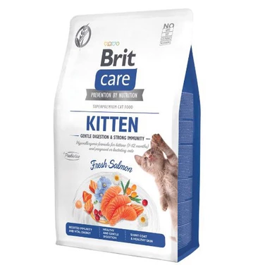BRIT CARE Kitten Gentle Digestion & Strong Immunity - sucha, bezzbożowa karma dla kociąt, łosoś 400 g