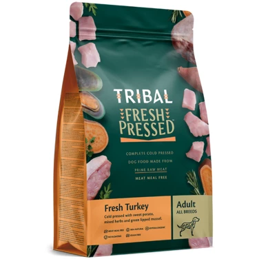 TRIBAL Fresh Pressed Adult - tłoczona na zimno, sucha karma dla psów dorosłych, indyk