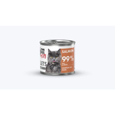 JOHN DOG for cats Fillets - pełnoporcjowa,  mokra karma dla dorosłych kotów, filet z łososia - 2
