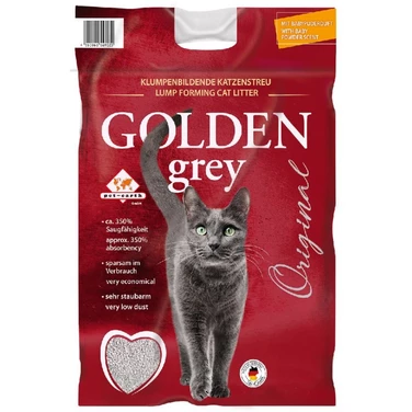 GOLDEN GREY - drobny, zbrylający żwirek bentonitowy, puder dziecięcy 7 kg