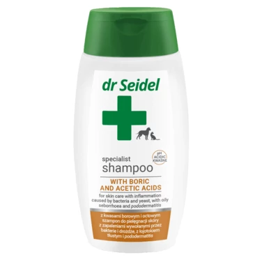 DR SEIDEL - szampon z kwasem borowym i octowym dla psów i kotów 220 ml