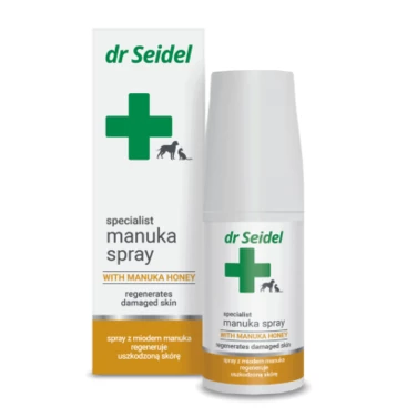 DR SEIDEL Spray z miodem manuka regenerujący uszkodzoną skórę dla psów i kotów 50 ml