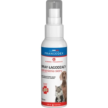 FRANCODEX spray łagodzący podrażnienia skóry dla psów i kotów 100 ml