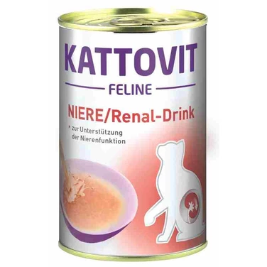 KATTOVIT Niere Renal Drink - płynna karma, zupka dla kotów z chorobami nerek, z kurczakiem 135 ml