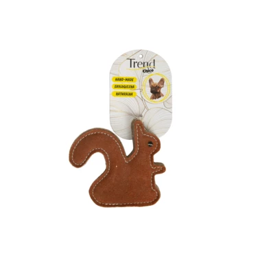 CHICO TREND wiewiórka  - zabawka dla psa z wytrzymałej skóry i grubego filcu - 2