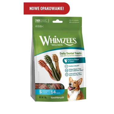 WHIMZEES Toothbrush - gryzaki dentystyczne w kształcie szczoteczki dla małych psów S 24 sztuki