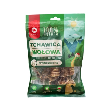 MACED tchawica wołowa cięta - naturalny, niezbyt twardy gryzak dla małych psów 100g - 2