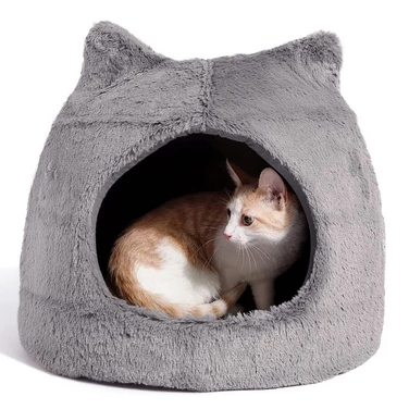 BEST FRIENDS Meow Hut mięciutki domek, budka dla kota z przytulnego futerka